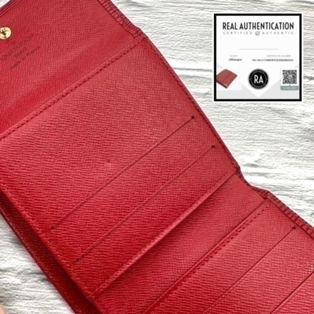 AUTHENTIC Louis Vuitton Marco Wallet. Previously owned. Red.